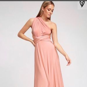 CONVERTIBLE BLUSH PINK MAXI DRESS- Lulus